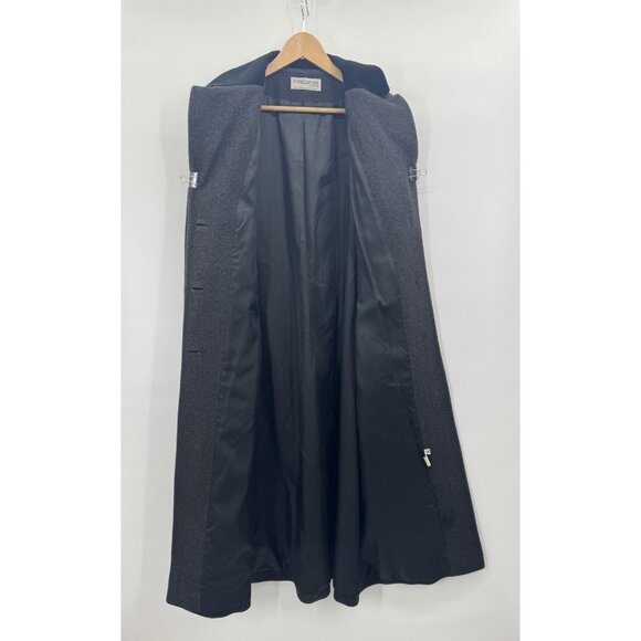 Vintage Forecaster of Boston 12 Gray Coat Cashmere Velvet Collar Herringbone Woo - Picture 3 of 15
